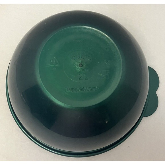 Tupperware 2 Liter Metallic Green Bowl - Vintage Tupperware Bowl - Picture 4 of 8